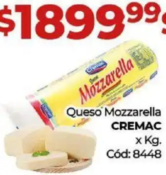 Diarco Queso Mozzarella CREMAC x kg oferta