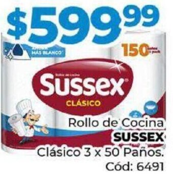 Diarco Rollo de Cocina SUSSEX Clásico 3 x 50 Paños. oferta