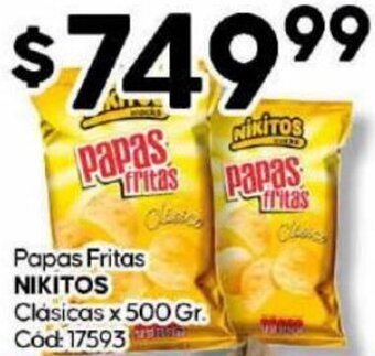 Diarco Papas Fritas NIKITOS Clásicas x 500 Gr. Cod: 17593 oferta