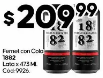 Diarco Fernet con Cola 1882 Lata x 473 MI. Cod: 9926. oferta