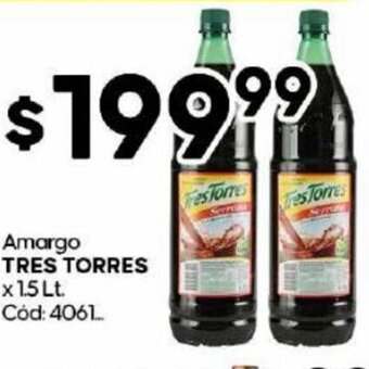 Diarco Amargo TRES TORRES x 1.5 Lt. Cód:4061... oferta