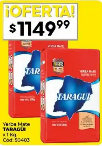 Diarco Yerba Mate TARAGÜI x 1 kg. Cód: 50403 oferta