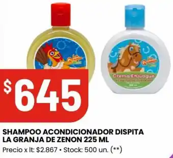 Changomas SHAMPOO ACONDICIONADOR DISPITA LA GRANJA DE ZENON 225 ML oferta
