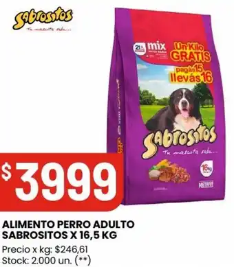 Changomas ALIMENTO PERRO ADULTO SABROSITOS X 16,5 KG oferta
