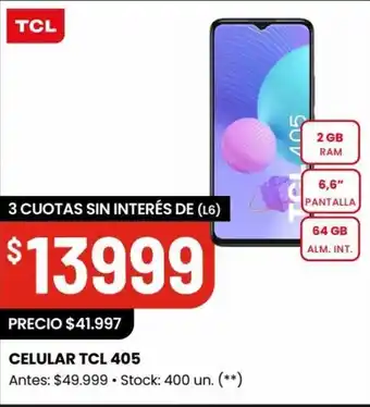 Changomas TCL CELULAR TCL 405 oferta