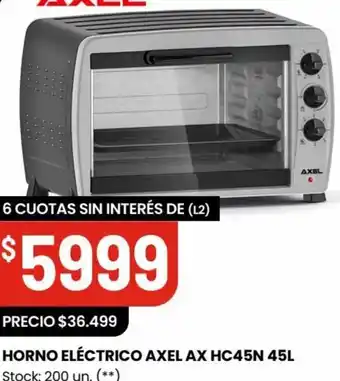 Changomas HORNO ELÉCTRICO AXEL AX HC45N 45L oferta