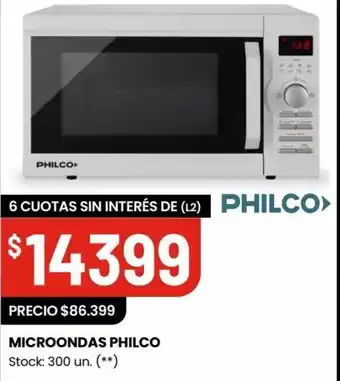 Changomas MICROONDAS PHILCO oferta