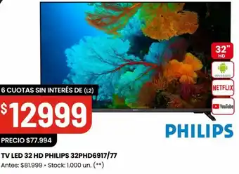 Changomas TV LED 32 HD PHILIPS 32PHD6917/77 oferta