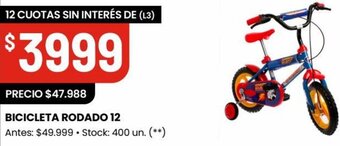 Changomas BICICLETA RODADO 12 oferta