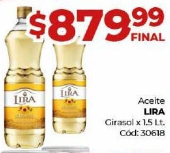 Diarco Aceite LIRA Girasol x 1.5 Lt. oferta