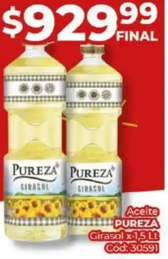 Diarco Aceite PUREZA Girasol x1,5 Lt Cod: 30591 oferta