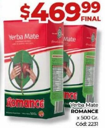 Diarco Yerba Mate Romance x 500gr oferta