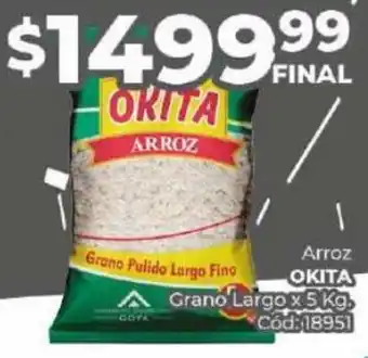 Diarco ARROZ OKITAJ A Grano Largo x 5 Kg. Cod: 18951 oferta