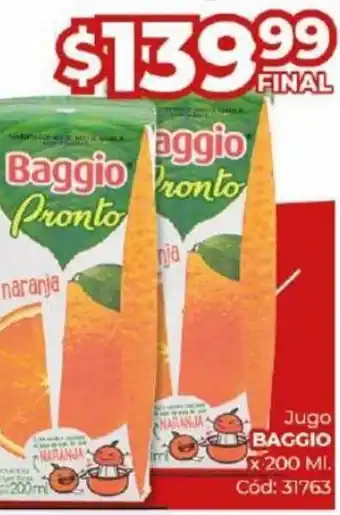 Diarco Jugo BAGGIO x 200 MI. Cód: 31763 oferta
