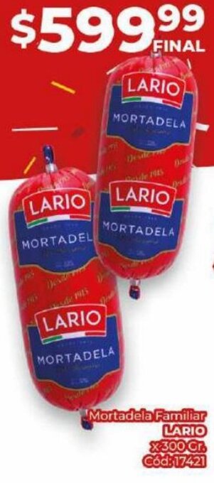 Diarco Mortadela Familiar LARIO x 300gr oferta