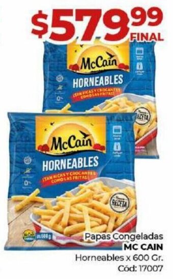 Diarco Papas Congeladas MC CAIN Horneables x 600 Gr. Cód: 17007 oferta