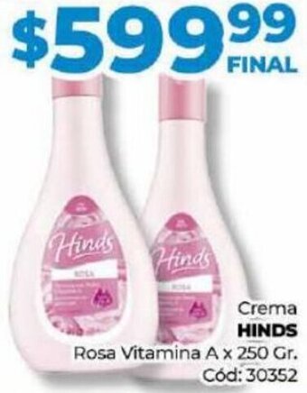 Diarco Crema HINDS Rosa Vitamina A x 250 Gr. oferta