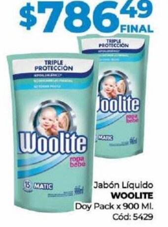 Diarco Jabón Líquido WOOLITE Doy Pack x 900 MI. Cód: 5429 oferta