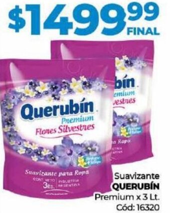 Diarco Suavizante QUERUBÍN Premium x 3 Lt. Cód: 16320 oferta