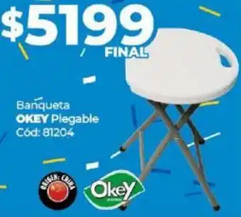 Diarco Banqueta OKEY Plegable Cód: 81204 oferta