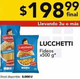 Nini Mayorista Lucchetti Fideos x500 g* oferta