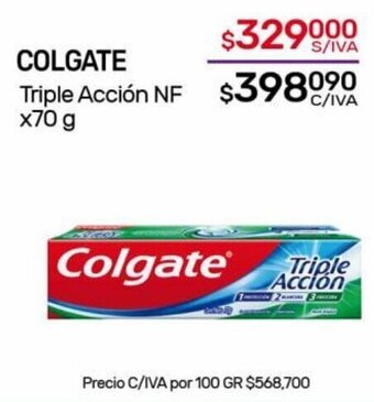 Nini Mayorista COLGATE Triple Acción NF x70 g oferta