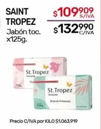 Nini Mayorista SAINT TROPEZ Jabón toc. x125g. oferta