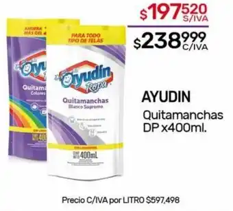 Nini Mayorista AYUDIN Quitamanchas DP x400ml. oferta