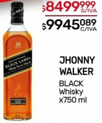 Nini Mayorista JHONNY WALKER BLACK Whisky x750 ml oferta