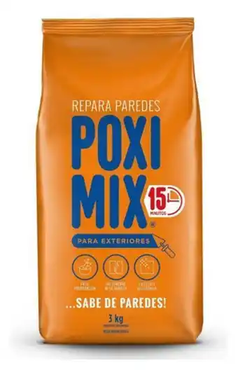 Pinturerias MM Mezcla adhesiva a base de cemento exterior 3 kg poximix - mm oferta