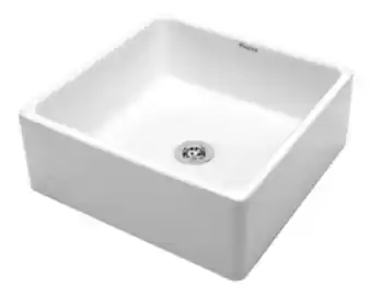 Pinturerias MM Bacha de baño de apoyar piazza a037 blanco esmaltado cuadrada oferta