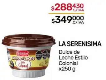 Nini Mayorista LA SERENISIMA Dulce de Leche Estilo Colonial x 250g oferta