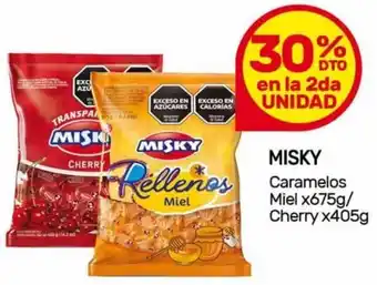 Nini Mayorista MISKY Caramelos Miel x675g/ Cherry x405g oferta