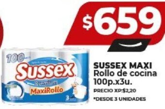 Supermayorista Vital SUSSEX MAXI Rollo de cocina 100p.x3u. oferta