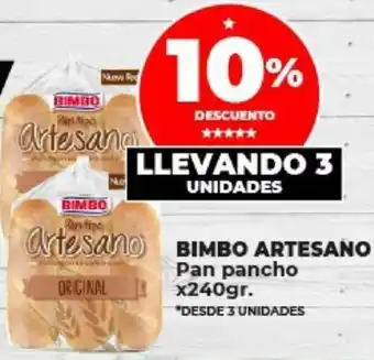 Supermayorista Vital BIMBO ARTESANO Pan pancho X240gr. oferta