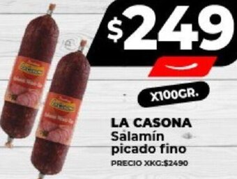 Supermayorista Vital LA CASONA Salamín picado fino x 100gr oferta