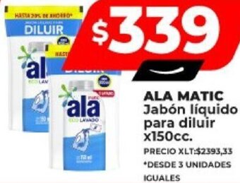 Supermayorista Vital ALA MATIC Jabón líquido para diluir x150cc. oferta