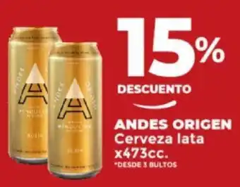 Supermayorista Vital ANDES ORIGEN Cerveza lata x473cc. oferta