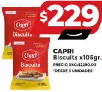 Supermayorista Vital CAPRI Biscuits x105gr. oferta