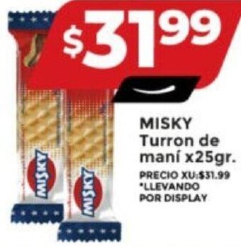Supermayorista Vital MISKY Turron de maní x25gr. oferta