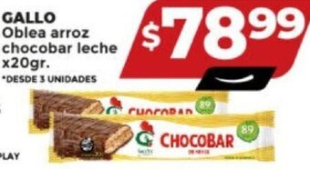 Supermayorista Vital GALLO Oblea arroz chocobar leche x20gr. oferta