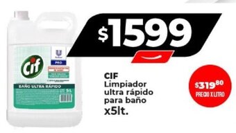 Supermayorista Vital CIF Limpiador ultra rápido para baño x5lt. oferta