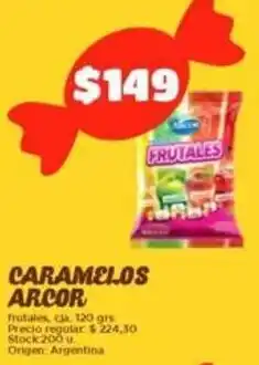 Supermercados Vea CARAMELOS ARCOR frutales, cja 120 grs. oferta