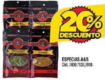 Supermercados Yaguar ESPECIAS A&S oferta