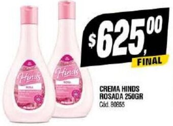 Supermercados Yaguar CREMA HINDS ROSADA 250GR Cód. 80855 oferta