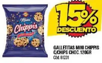 Supermercados Yaguar GALLETITAS MINI CHIPPIS C/CHIPS CHOC. 120GR Cód. 81231 oferta