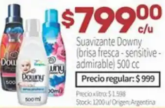 Josimar Suavizante Downy (brisa fresca-sensitive-admirable) 500 cc oferta