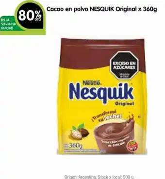 Jumbo Cacao en polvo NESQUIK Original x 360g oferta