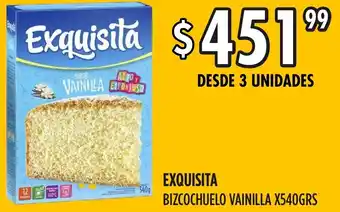 Maxi Ofertas EXQUISITA BIZCOCHUELO VAINILLA X540GRS oferta