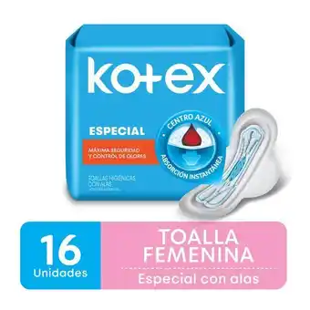 Coto Toalla femenina especial con alas kotex 16u. oferta